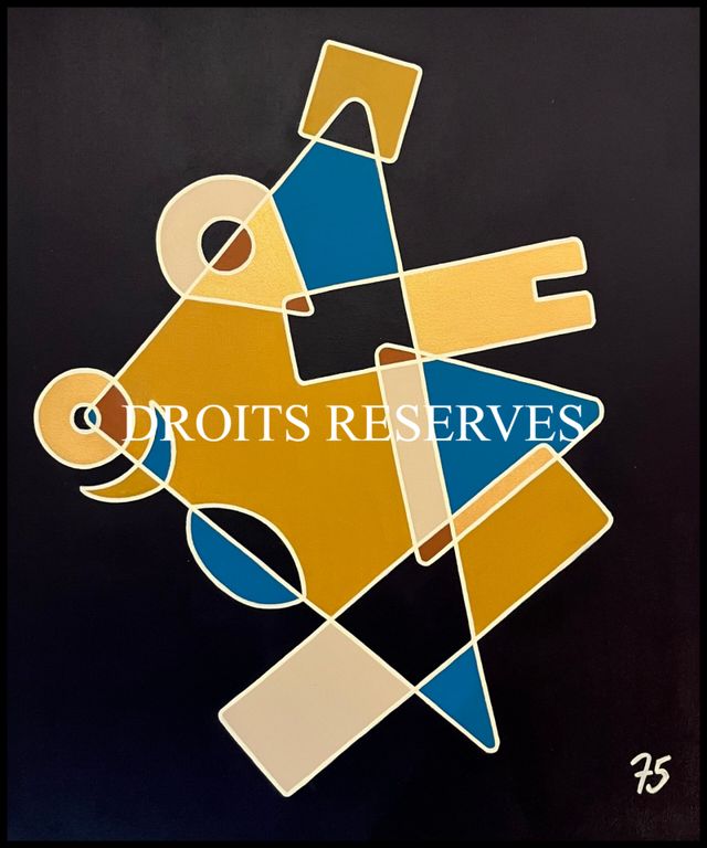 Peinture acrylique sur toile n°75053, 65 × 54 cm