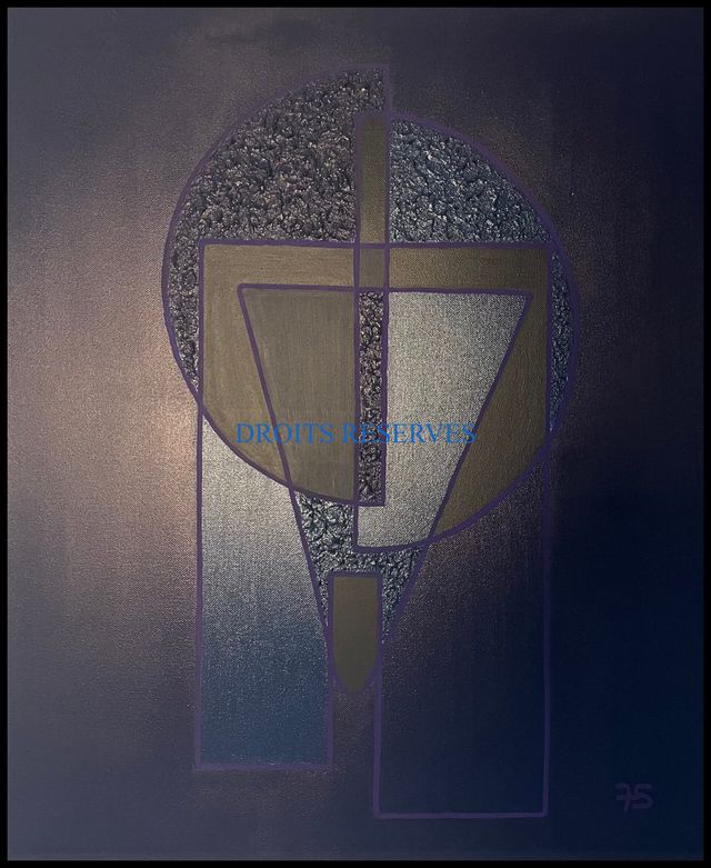 Peinture acrylique sur toile n°75085, 61 × 50 cm