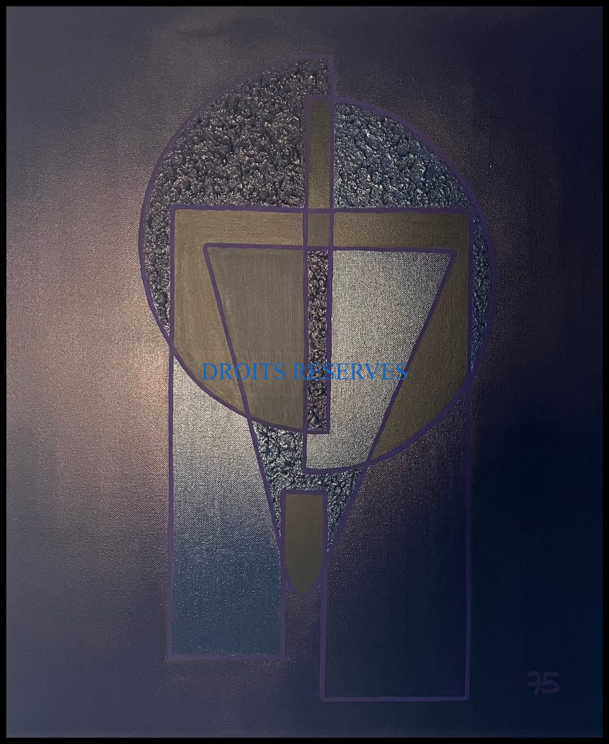 Peinture acrylique sur toile n°75085, 61 × 50 cm