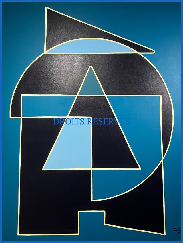 Peinture acrylique sur toile n°75089, 116 × 89 cm