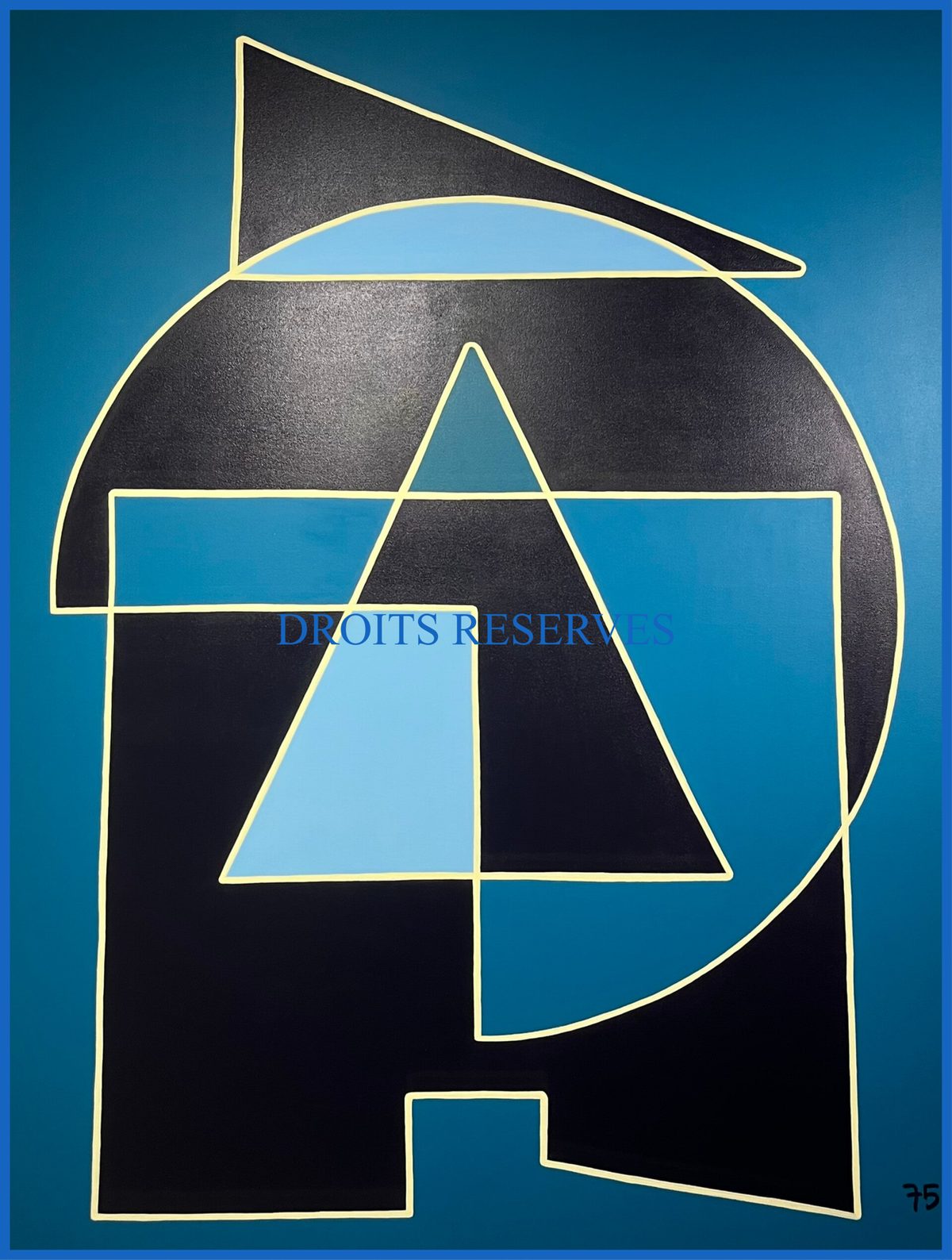 Peinture acrylique sur toile n°75089, 116 × 89 cm
