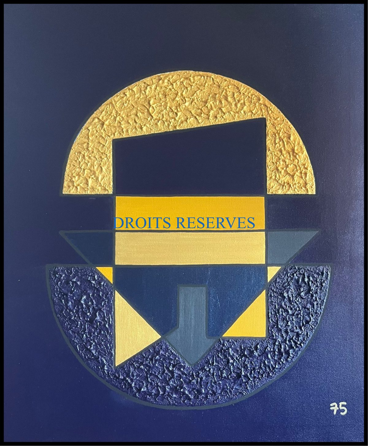 Peinture acrylique sur toile n°75090, 65 × 54 cm