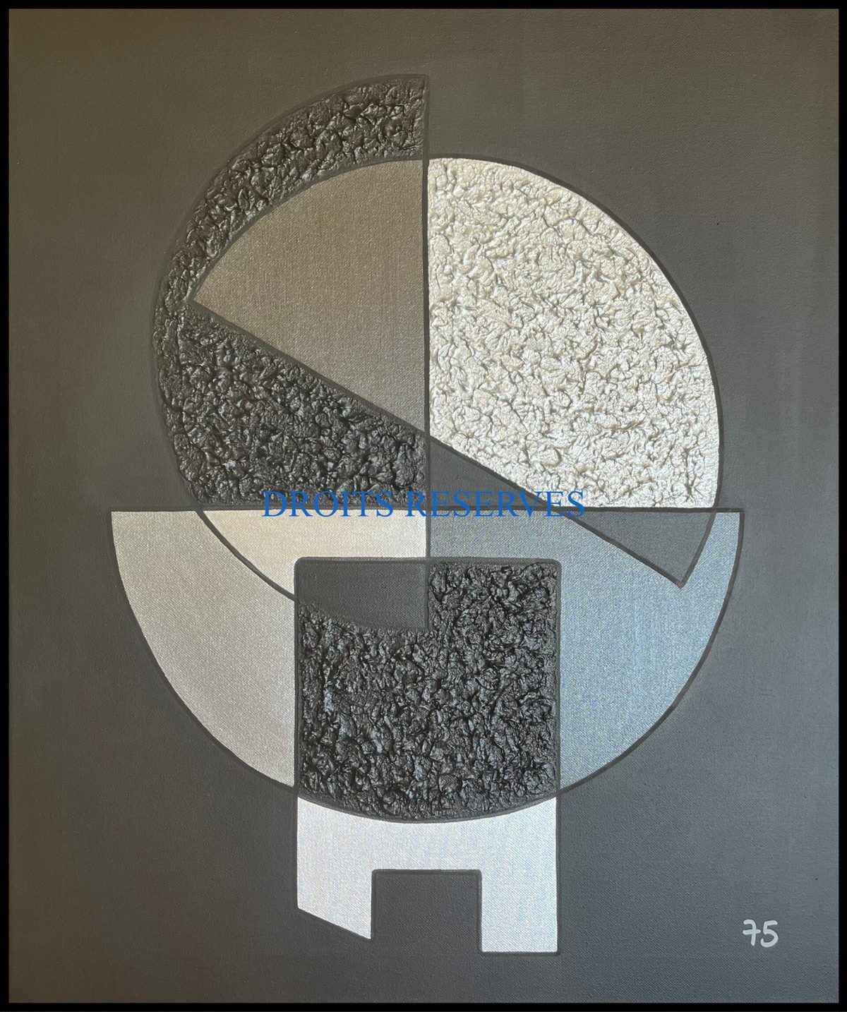 Peinture acrylique sur toile n°75091, 65 × 54 cm