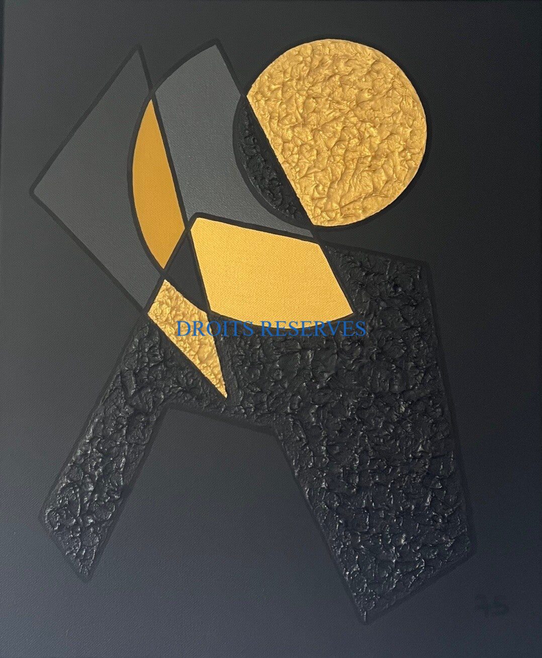 Peinture acrylique sur toile n°75100, 46 × 38 cm