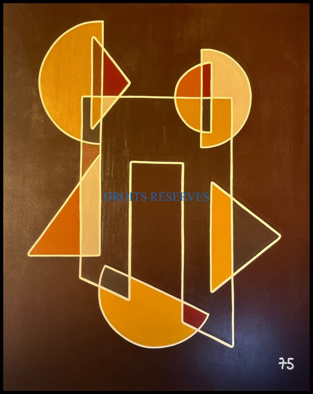 Peinture acrylique sur toile n°75104, 81 × 65 cm