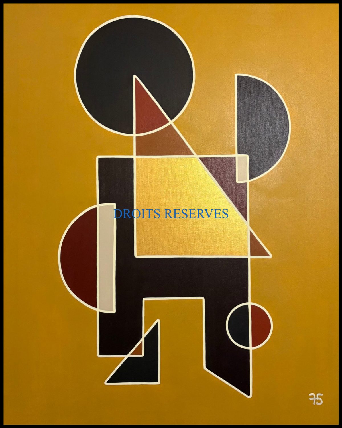 Peinture acrylique sur toile n°75105, 81 × 65 cm