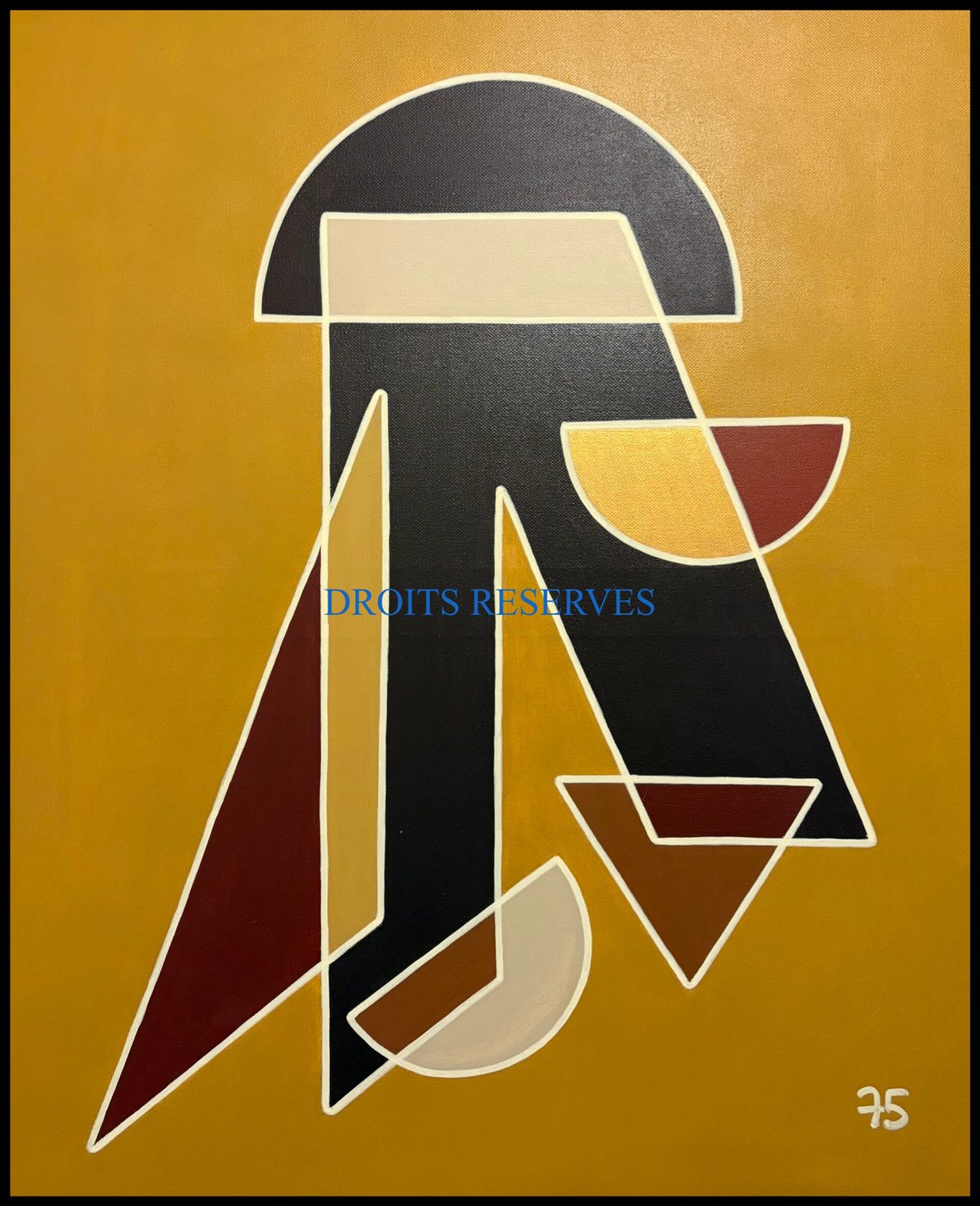 Peinture acrylique sur toile n°75106, 61 × 50 cm