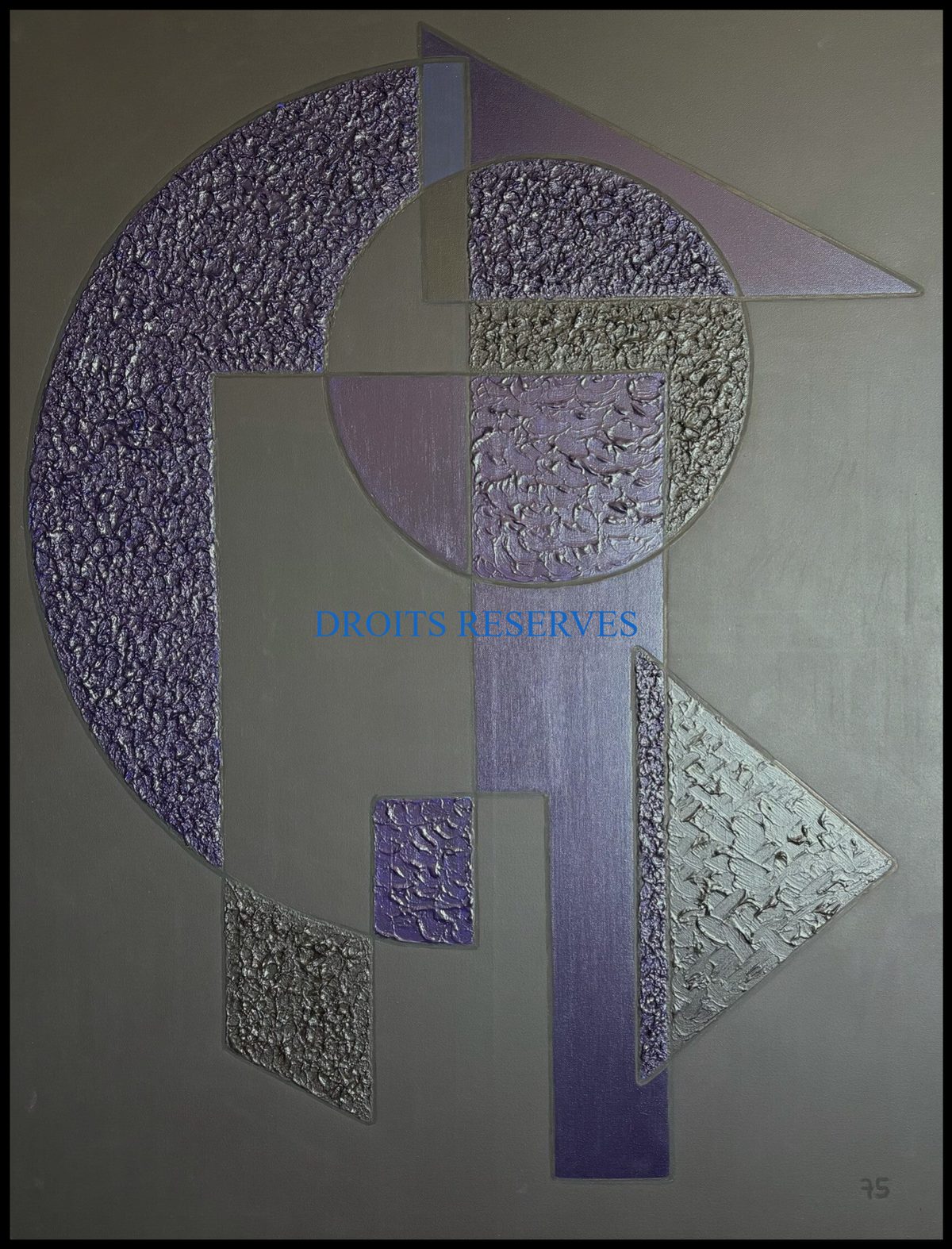Peinture acrylique sur toile n°75110, 116 × 89 cm