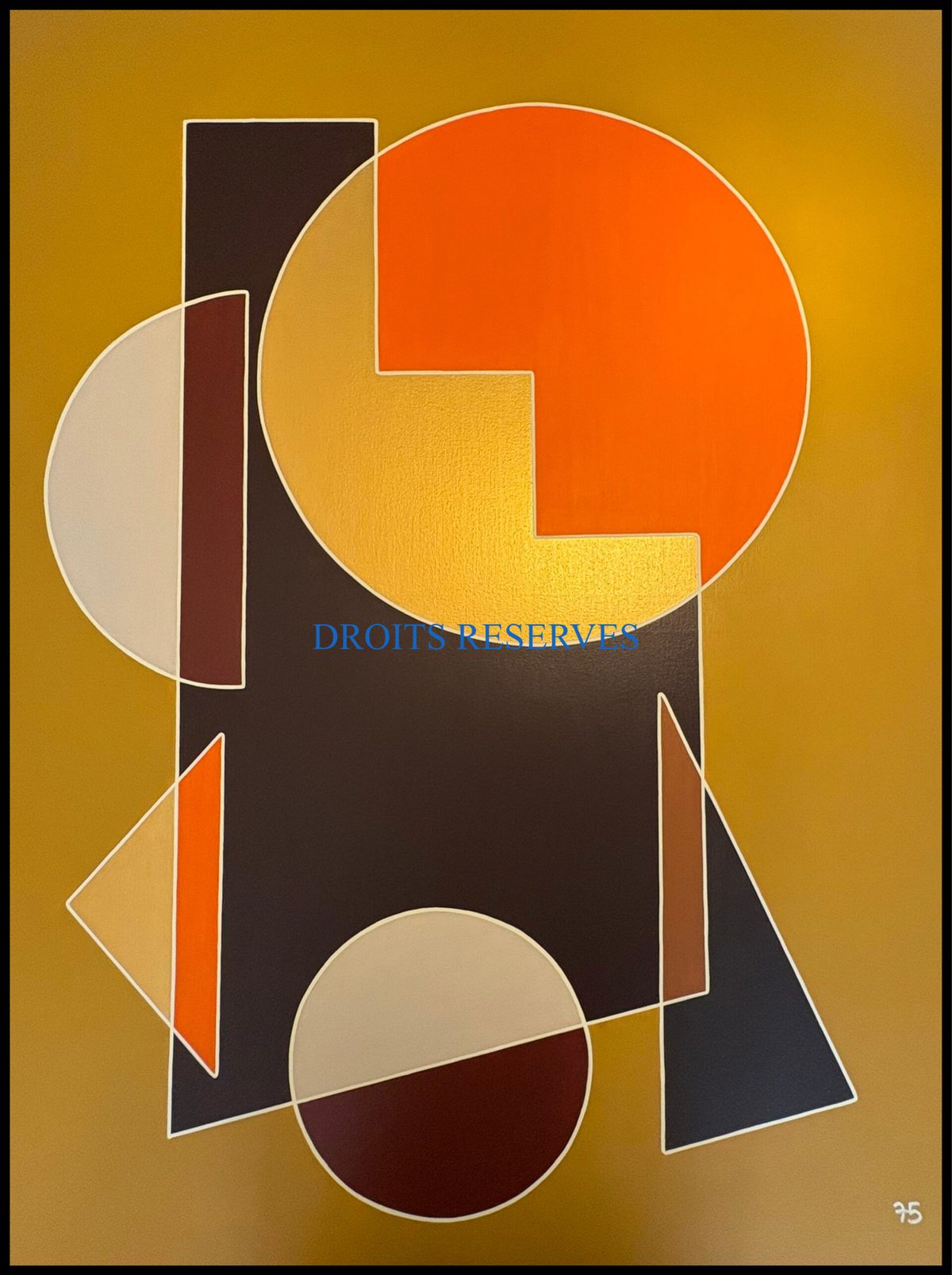Peinture acrylique sur toile n°75112, 116 × 89 cm