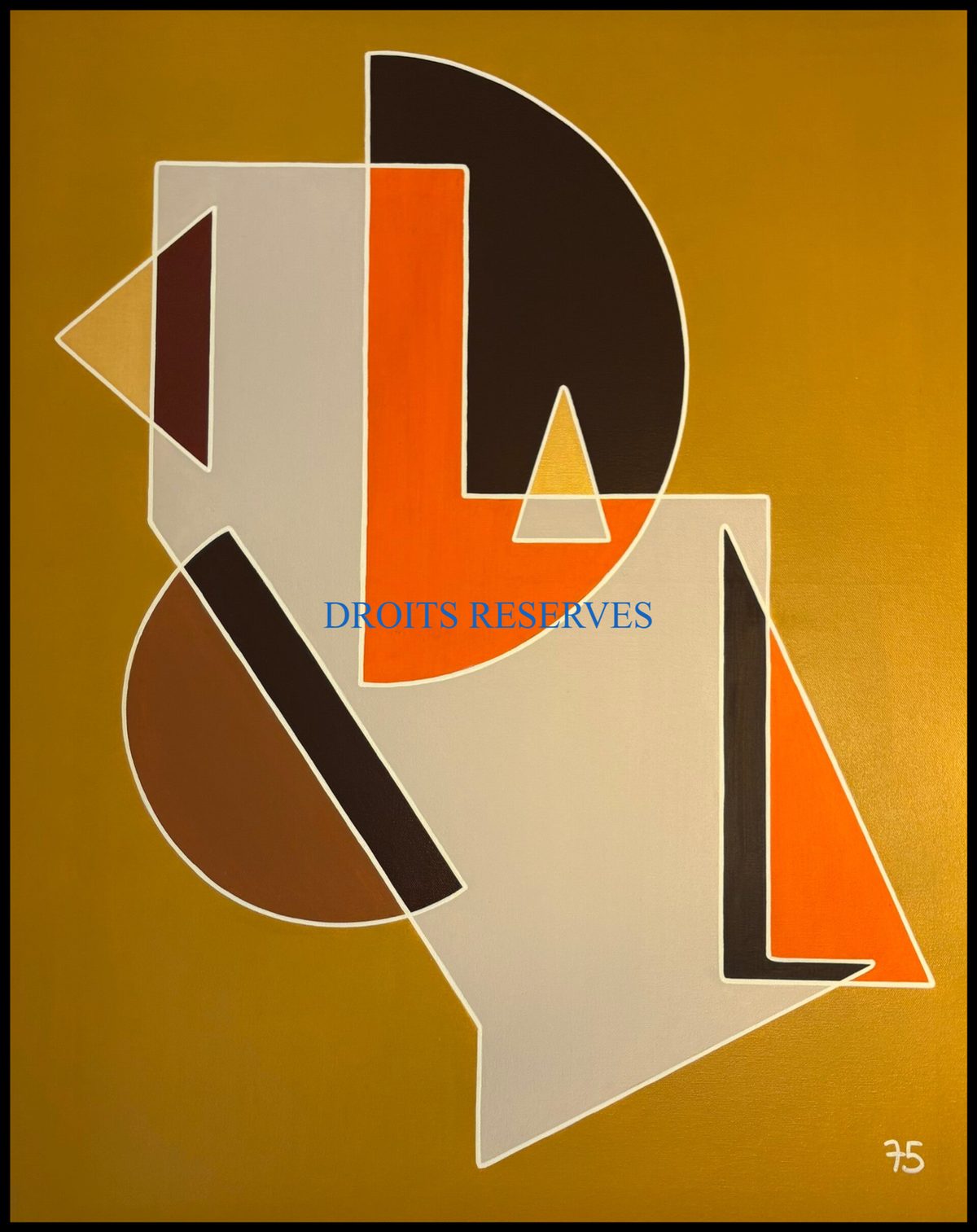 Peinture acrylique sur toile n°75114, 81 × 65 cm