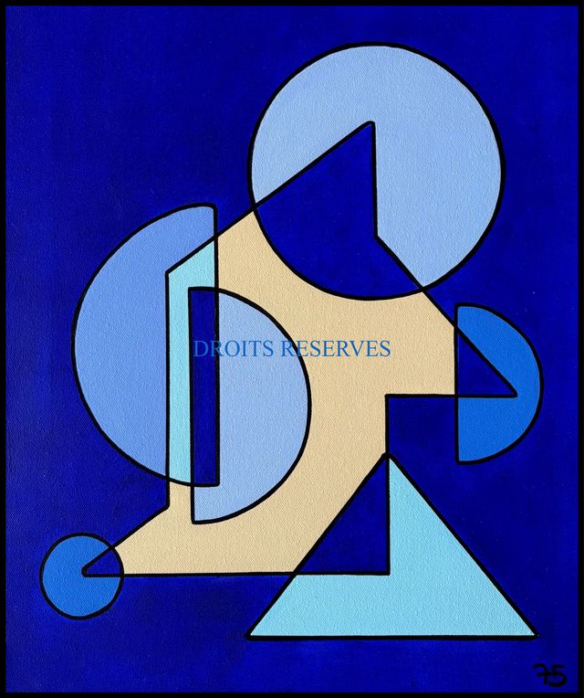 Peinture acrylique sur toile n°75117, 46 × 38 cm