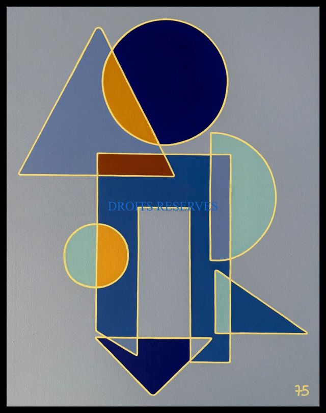 Peinture acrylique sur toile n°75121, 81 × 65 cm