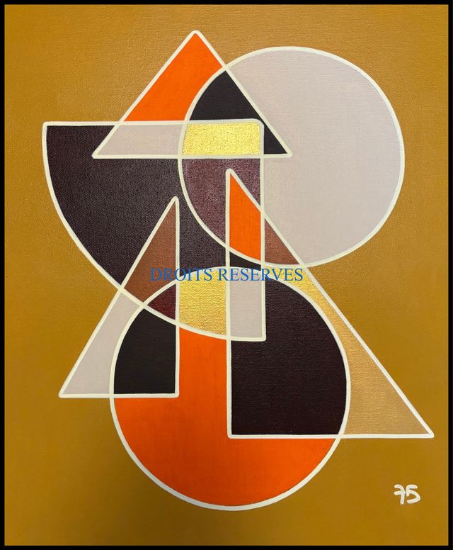 Peinture acrylique sur toile n°75122, 46 × 38 cm