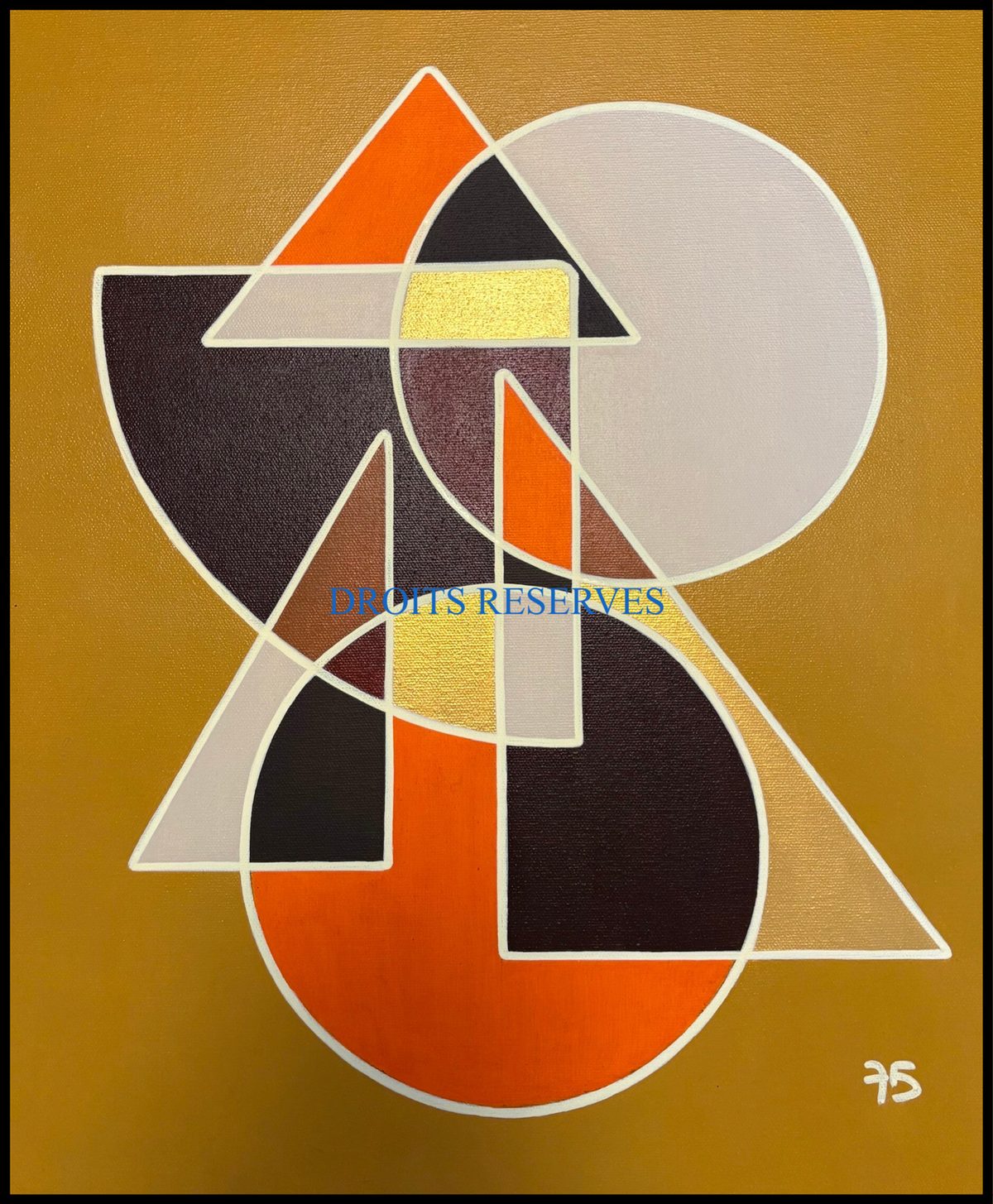 Peinture acrylique sur toile n°75122, 46 × 38 cm