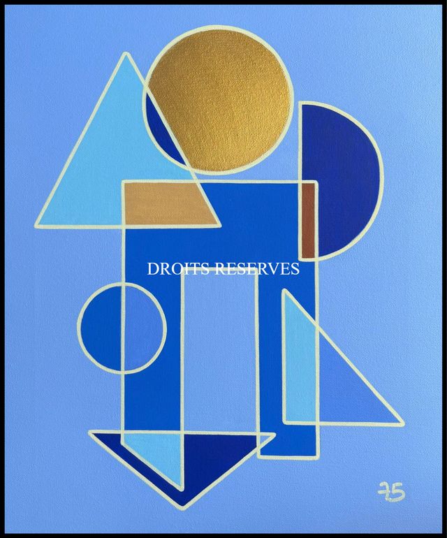 Peinture acrylique sur toile n°75123, 46 × 38 cm