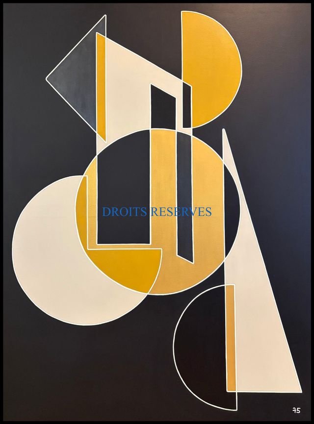 Peinture acrylique sur toile n°75126, 130 × 97 cm