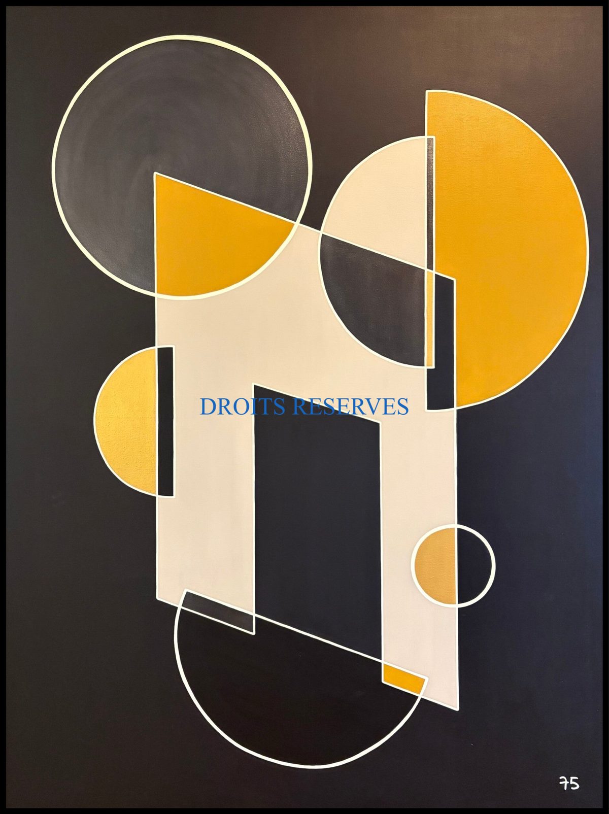 Peinture acrylique sur toile n°75127, 130 × 97 cm