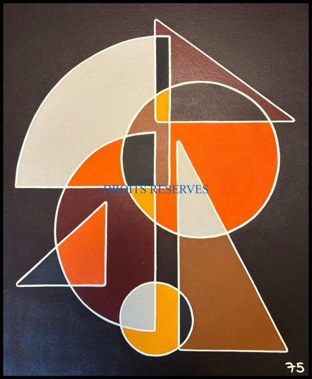 Peinture acrylique sur toile n°75128, 55 × 46 cm