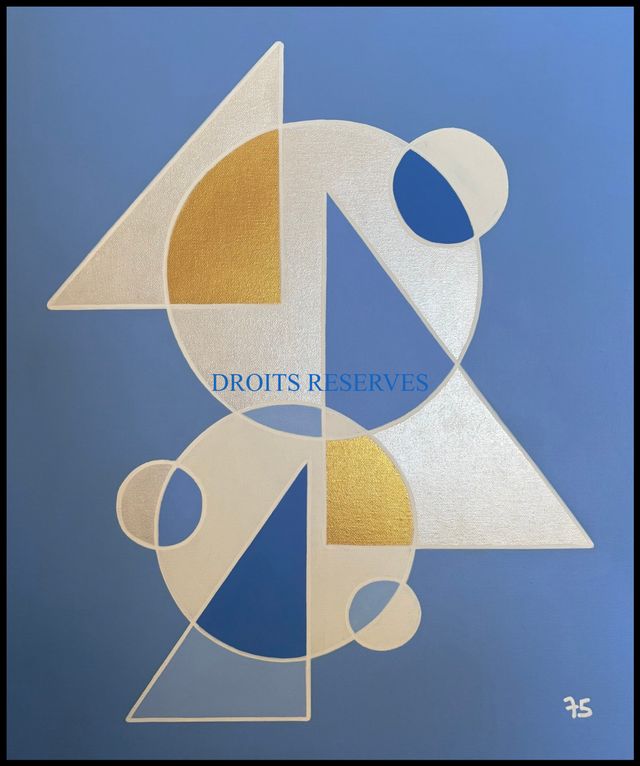 Peinture acrylique sur toile n°75136, 55 × 46 cm
