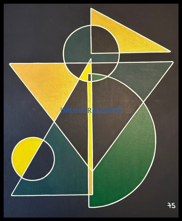 Peinture acrylique sur toile n°75137, 65 × 54 cm
