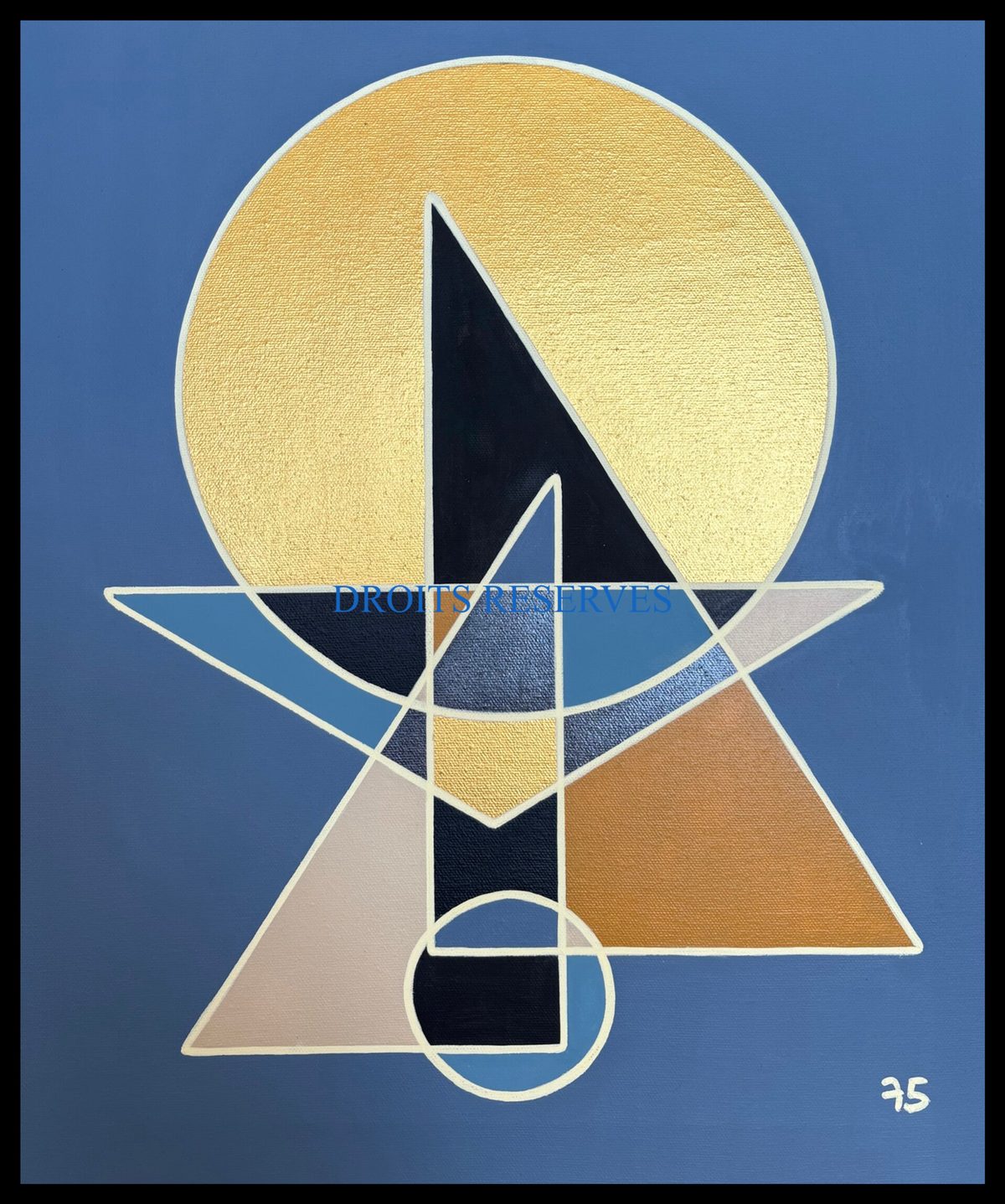 Peinture acrylique sur toile n°75139, 46 × 38 cm