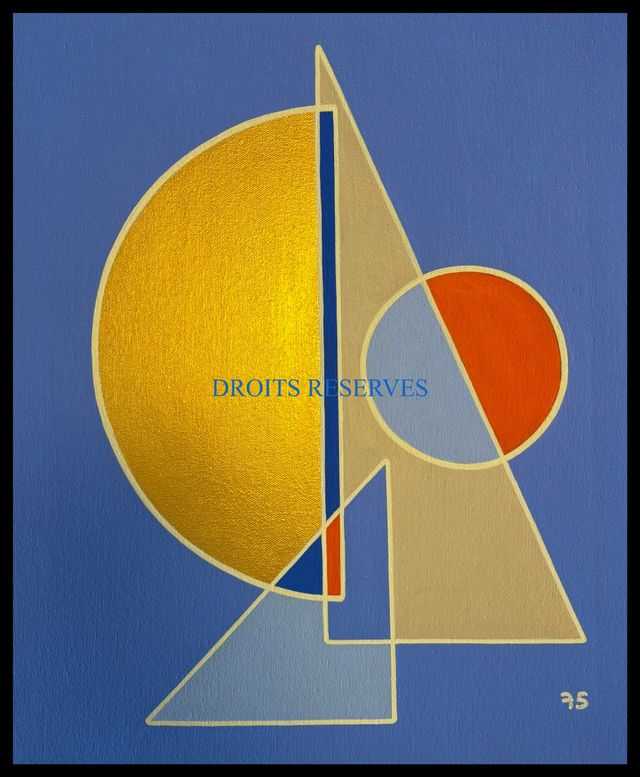 Peinture acrylique sur toile n°75140, 46 × 38 cm
